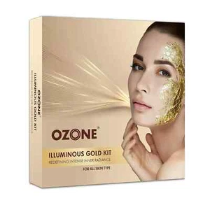 Ozone Illuminous Gold Organic Facial Kit For Natural Golden Glow 60gm free shipp - Picture 1 of 8