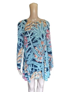 Mara Hoffman Damen Tropical Tapestry Aline Kleid Langarm Kurz Größe Medium - Bild 1 von 12
