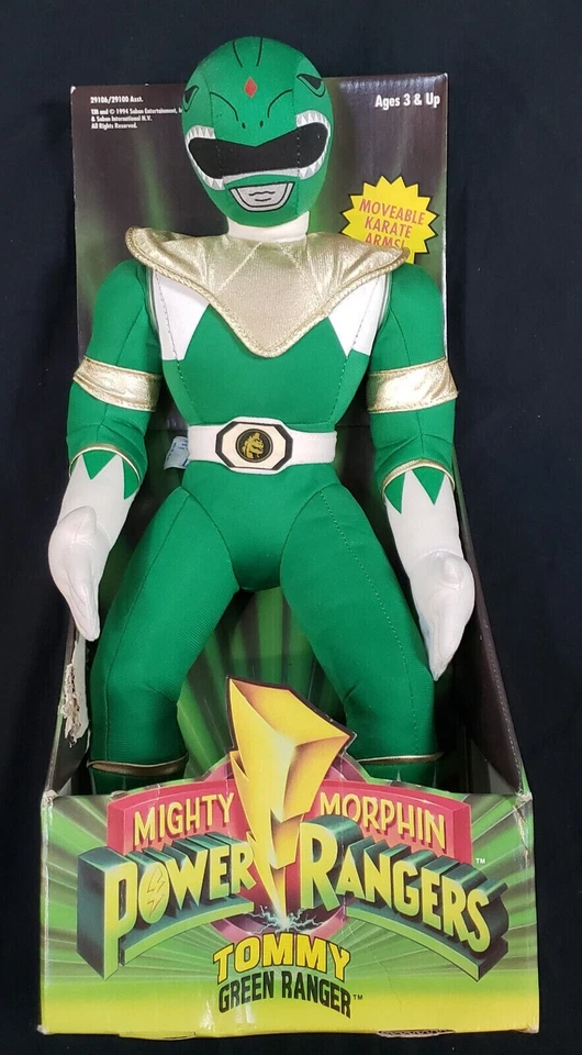 Mighty Morphin Power Rangers Tommy The Green Ranger Plush Toy 1994 -