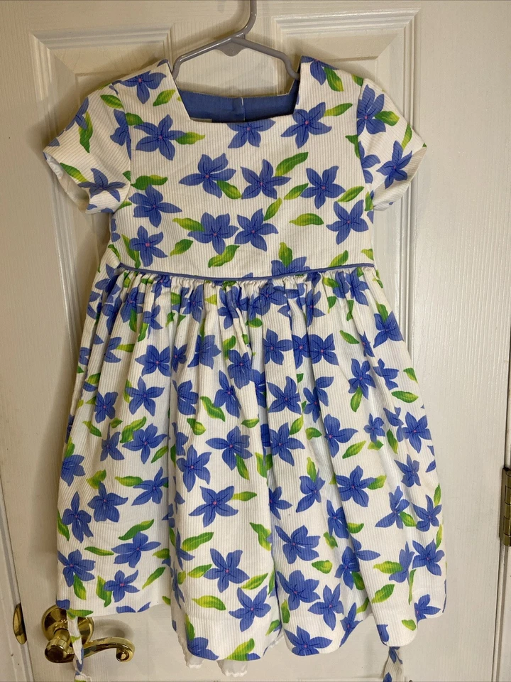 Plum Pudding Ltd Girls Sz 4T Short Sleeve Lined Floral Party Dress Easter Spring - Image 1 of 4