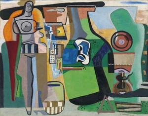  Le Corbusier : Stillleben und Figur : 1927 : Kunstdruck in Archivqualität - Bild 1 von 1