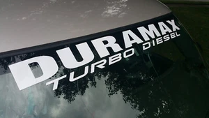 Calcomanía parabrisas Duramax 4,5x40" Banner 6,6 L turbo diésel pegatina se adapta a Silverado - Imagen 1 de 10