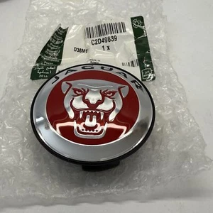 Jaguar XE XF F S Type Red Alloy Wheel Centre Badge 1x Cap Genuine C2D49639 - Picture 1 of 4