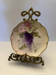 VINTAGE 1900’S ROSENTHAL BAVARIA GERMANY HANDPAINTED DECORATIVE PLATE 9” DIA - Picture 1 of 8