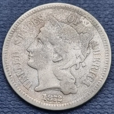 1872 Three Cent Nickel 3c Better Grade #56943 - Image 1 of 2