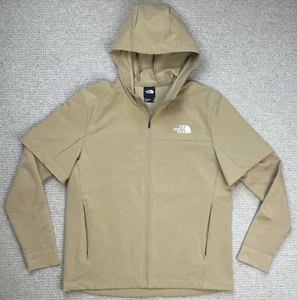 THE NORTH FACE TEKNITCAL HOODED JACKET MOAB KHAKI SIZE MEDIUM 21” PTP - Picture 1 of 17