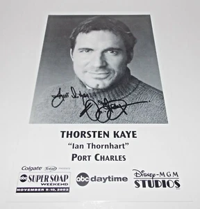 Foto reimpresión autógrafa Thorsten Kaye 9x6 All My Children 2002 audaz hermosa - Imagen 1 de 1