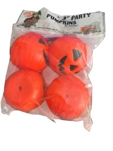 Vintage Empire 3" Party Pumpkins Jack O Lanterns Blow Mold Halloween New Sealed - Picture 1 of 4