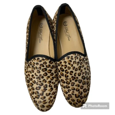 Mocasines sin cordones Del Toro pelo de pony estampado de guepardo para mujer talla 10 Foto 1 de 4