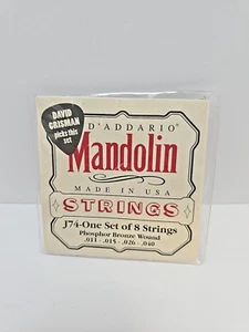D'Addario Mandolin Strings J74 - One Set Of 8 Strings Phosphor Bronze Wound - Picture 1 of 2