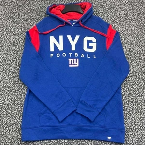 New York Giants Bluza z kapturem Męska Duża Niebieska Sweter Fanatyków Długi rękaw Nowa L - Zdjęcie 1 z 6