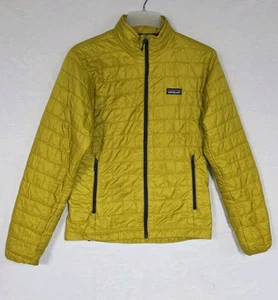 Patagonia Nano Puff gefütterte Herrenjacke Größe Small durchgehender Reißverschluss gold/gelb - Bild 1 von 10
