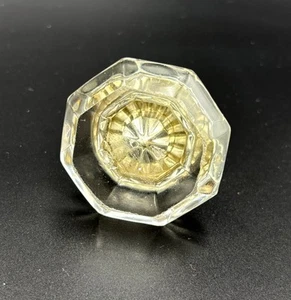 Vintage 8 Point Crystal Glass Victorian Single Door Knob 2.25” Diameter - Picture 1 of 11