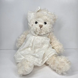 Bukowski Nikole Teddybär weiß weich Plüsch Schleife Schweden Schlafkumpel Engel  - Bild 1 von 10