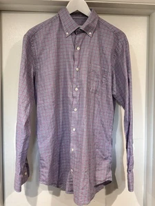 Herren Peter Millar leicht kariert Langarm Button Down - Größe M - Bild 1 von 9