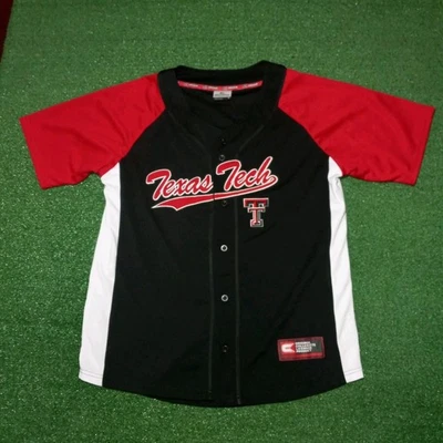 Texas Tech University Red Raiders Baseball Jersey COLOSSEUM Stitched Mens Large - Image 1 of 4