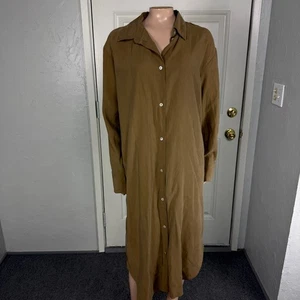 Weekday Women's Conform Cupro Long Shirt Small Button Long Sleeve Career B3-18 - Picture 1 of 8