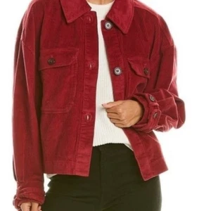 Neu mit Etikett Avec Les Filles Anthropologie übergroße Cordjacke in Himbeere Größe M - Bild 1 von 11