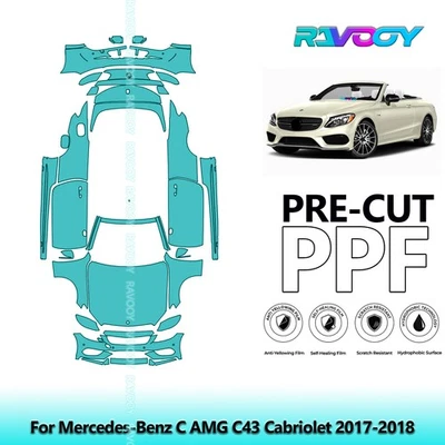 Película de protección de pintura precortada PPF para Mercedes-Benz C AMG C43 Cabriolet 2017-2018 Foto 1 de 4