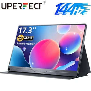 UPERFECT 17,3 Zoll 144Hz Gaming Monitor 1920x1080 HDMI PC Monitor USB C Monitor - Bild 1 von 12