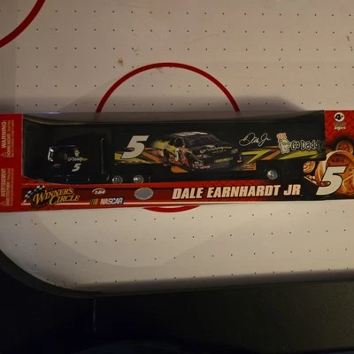 WINNER'S CIRCLE DALE EARNHARDT JR. NASCAR TRAILER RIG.  NEW. Black.#5 - Image 1 of 4