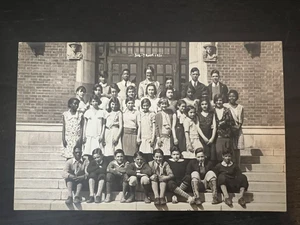Vtg Postcard RPPC Integrated Group of Children Marked 306 Troup - 1931 - Picture 1 of 3