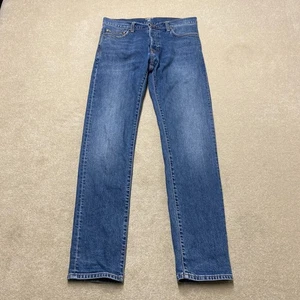 Carhartt Denim Jeans 30x32 Men's Blue Klondike Pant Button-Fly Straight Slim - Picture 1 of 13