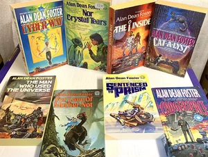 Lot of 8 Alan Dean Foster VTG 80s Sci Fi Paperbacks Nor Crystal Tears Cyber Way - Picture 1 of 21