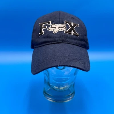 Gorra de béisbol Fox Racing azul marino con logotipo bordado sin etiquetas Foto 1 de 4