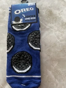 Crazy Socks, Bold Snack Food Theme Unisex Cute, Oreo Cookies Ankle Socks - Picture 1 of 2