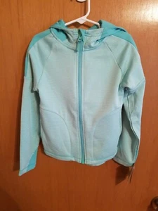 C9 Champion Girls Tech Fleece Jacket Green Striped Size XS 4-5 - Picture 1 of 7