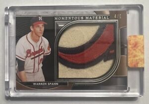 2021 Topps Museum #4/5 Warren Spahn Momentous Material Jumbo Patch Braves HOF