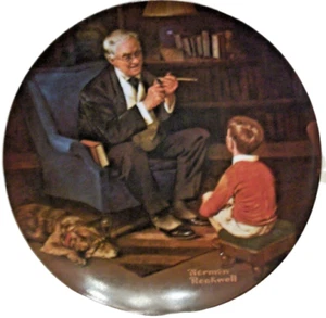 Placa Knowles Fine China Norman Rockwell's The Tycoon AA19342 - Imagen 1 de 2
