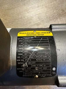 Baldor Reliance Industrial 3/4 hp electric motor 3450 rpm 3ph - Picture 1 of 6