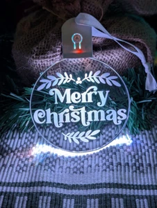 Merry Christmas Bauble LED Light HangingTree Decoration - Bild 1 von 9