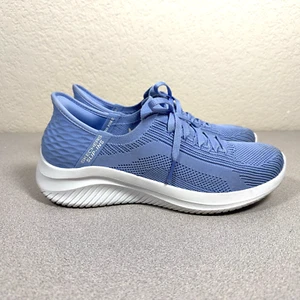 Skechers Sz 7.5 Hands Free Slip-Ins Ultra Flex Sneakers SN149710 Periwinkle Blue - Picture 1 of 11