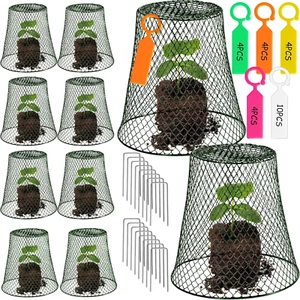 10 Pcs 8inch Chicken Wire Plant Covers Wire Garden Cloches Chicken Wire - Picture 1 of 11
