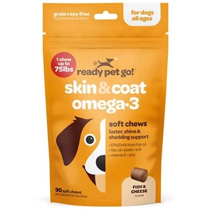 Omega 3 Fish Oil for Dogs - Healthy Pets Dog Skin Care and Coat Supplement fo... - Picture 1 of 5