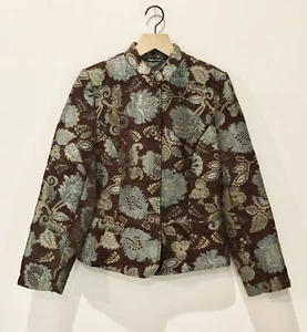 PORTRAIT Jacket Womens Small Floral Tapestry Brocade Boho Coastal Granny Core - Picture 1 of 8