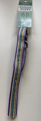 East Side Collection Collar para Perro Paisley Cachorro Collar Púrpura Neblina 5/8" W 10"-14" Foto 1 de 4