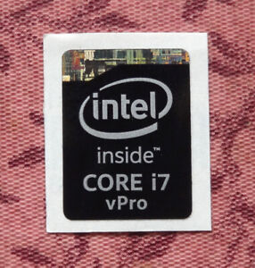 Intel Core i7 vPro Black Sticker 15.5 x 21mm Haswell Extreme 4th Gen Case Badge