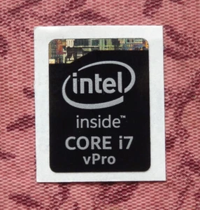 Intel Core i7 vPro Black Sticker 15.5 x 21mm Haswell Extreme 4th Gen Case Badge - Picture 1 of 1