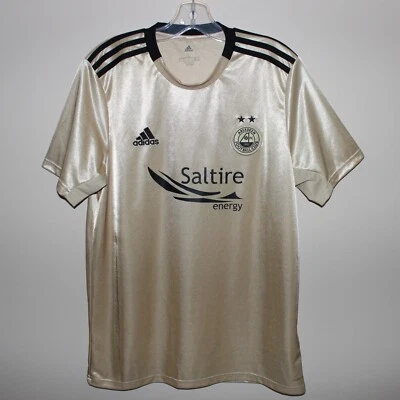 casi como nueva ABERDEEN FC 2019-20 visitante camiseta dorada Adidas camiseta de fútbol Escocia Foto 1 de 4