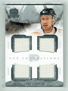 10-11 UD Upper Deck The Cup Foundations  Jeff Carter  /25  Quad Jerseys