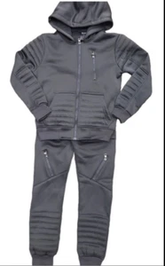 Kids Grey 2 Piece Track Jogging Suit Set Size 4T NEW - Picture 1 of 1