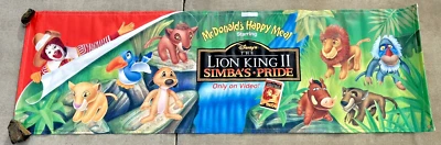 Póster de vinilo vintage 1998 McDonald's Happy Meal Rey León II 96" X 30" USADO Foto 1 de 2