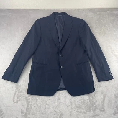 Blazer John Varvatos Hombres 46R Azul Lana Dos Botones Forrado Delantero Abrigo Deportivo Chaqueta Foto 1 de 4