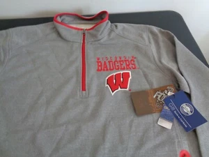 WISCONSIN BADGERS Pullover 3 Four G-III Sweatshirt XL Free Shipping NEW Gray - Picture 1 of 3