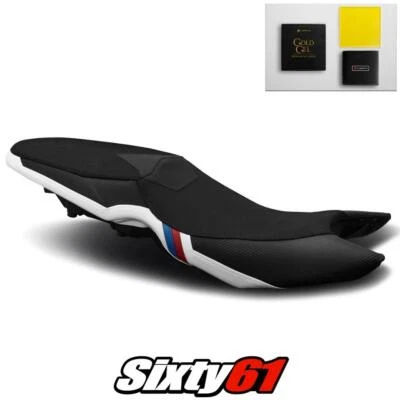 Cubierta de asiento y gel BMW F800GT 2013-2017 2018 2019 blanco Luimoto Tec-Grip gamuza Foto 1 de 4