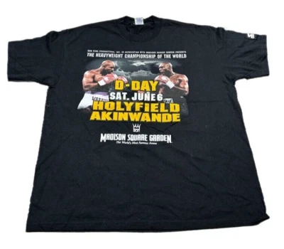 Camiseta Evander Holyfield vs Akkrande Starter nueva sin etiquetas MSG XL HECHA EN EE. UU. Foto 1 de 4